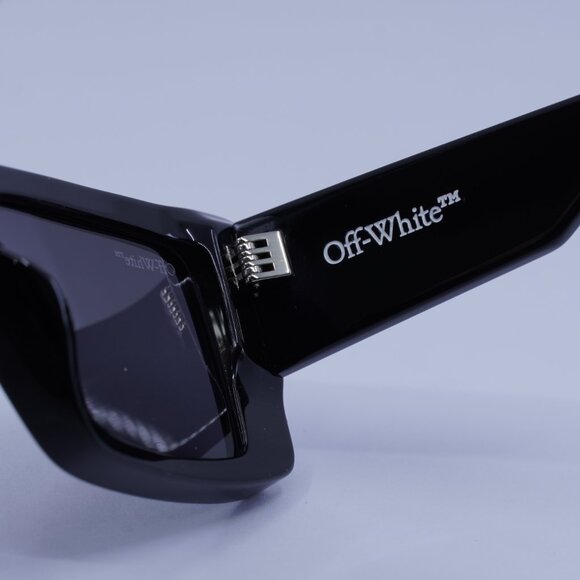Off-White OERI077 AF SAVANNAH 1007 Sunglasses Black Rectangle Frame, Grey Lenses - Picture 9 of 11
